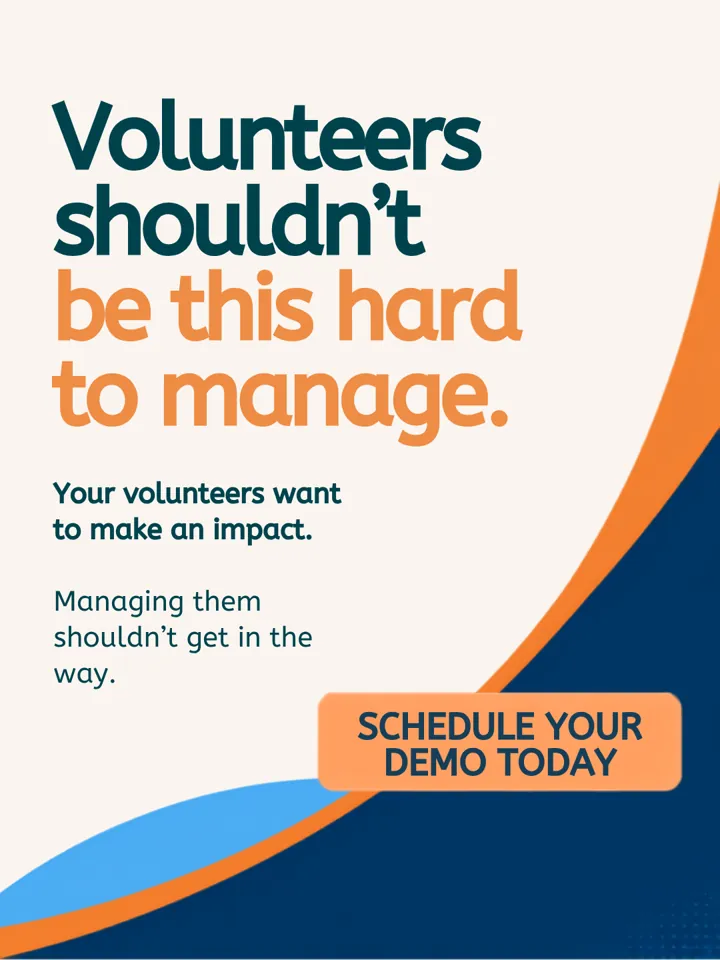 Impact Idol social post: Volunteers shouldn't be this hard to manage. Schedule your demo today.